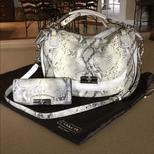 AUTHENTIC COACH PYTHON SNAKESKIN BAG AND WALLET